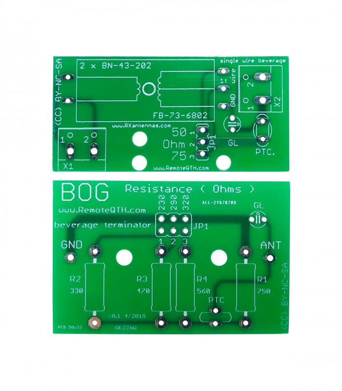 PCBs for Single wire beverage on ground