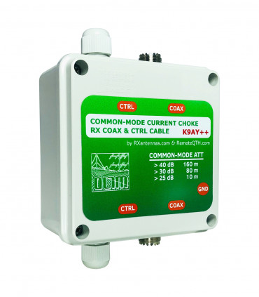 Common-mode current choke for coax & controller cable K9AY++ ANT