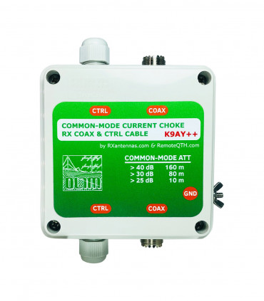 Common-mode current choke for coax & controller cable K9AY++ ANT