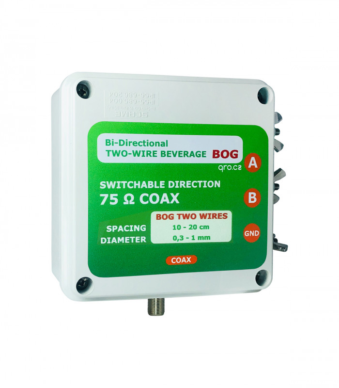 Bi-Directional beverage BOG antenna 1 coax output