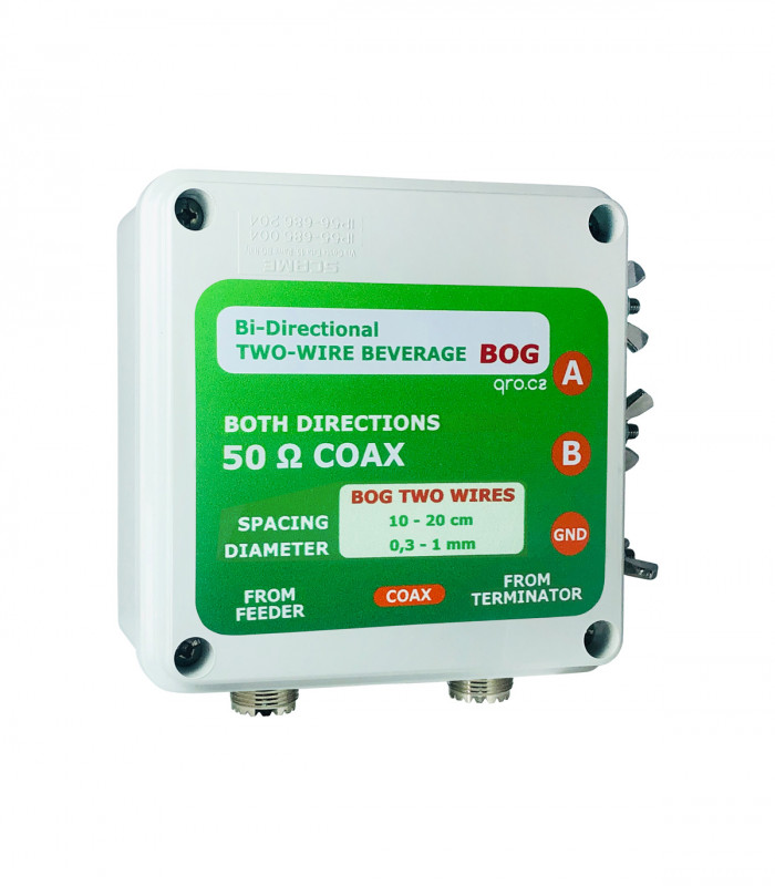 Bi-Directional beverage BOG antenna 2 coax outputs