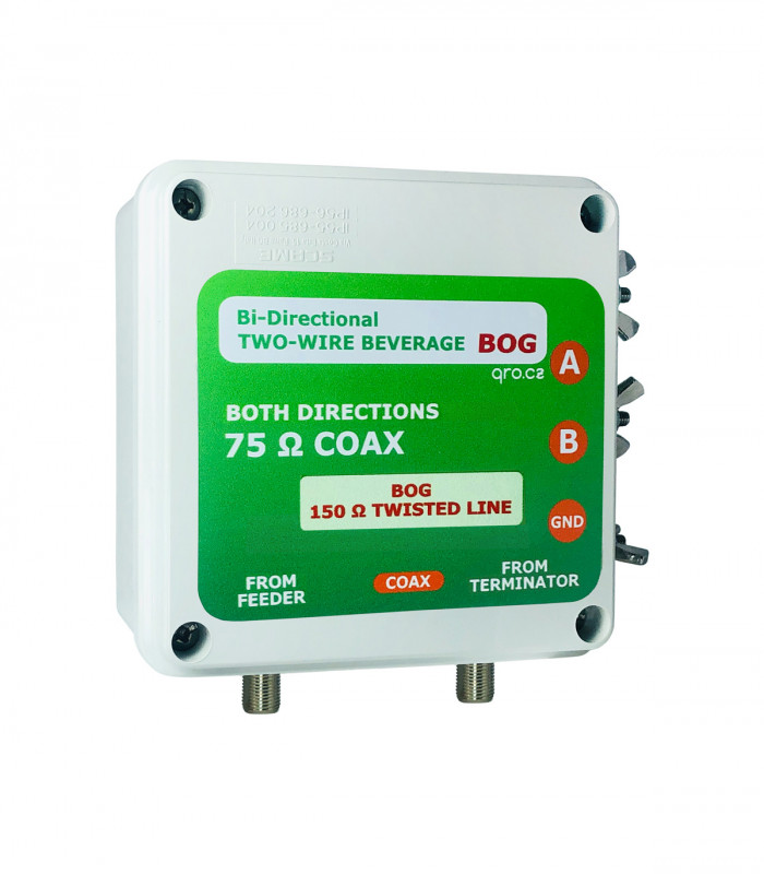 Bi-Directional beverage BOG antenna 2 coax outputs