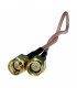 Coax cable pigtail SMA male to SMA male 17cm