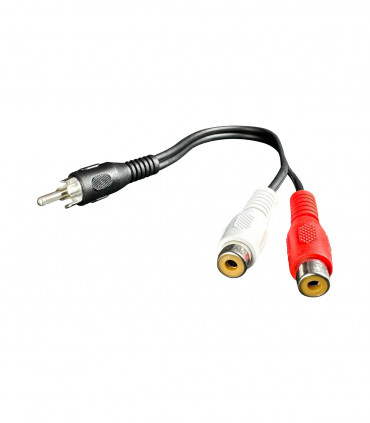 RCA plug to 2x RCA socket