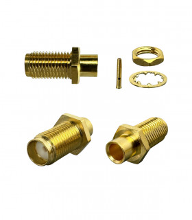 Connector SMA female for RG-402, semi-rigid