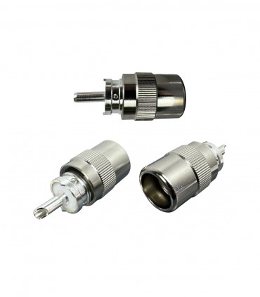 Connector PL SO-239 UHF male to RG8, H1000 coax