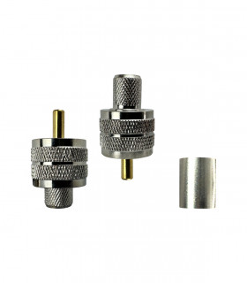 Connector PL SO-239 UHF male crimp-on to RG8, H1000 coax