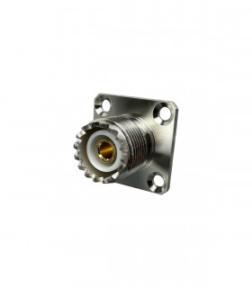 Connector PL SO-239 UHF female panel socket (4 holes)