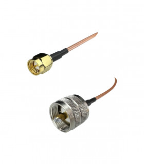 RF coax jumper cable RG-316 SMA male to PL SO-239 male 50cm