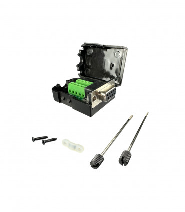 D-SUB 9pin female connector with terminal screws (enclosure version)