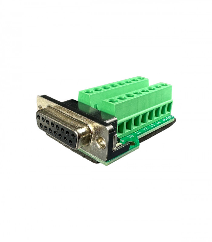 D-SUB 15pin female connector with terminal screws (pcb version)