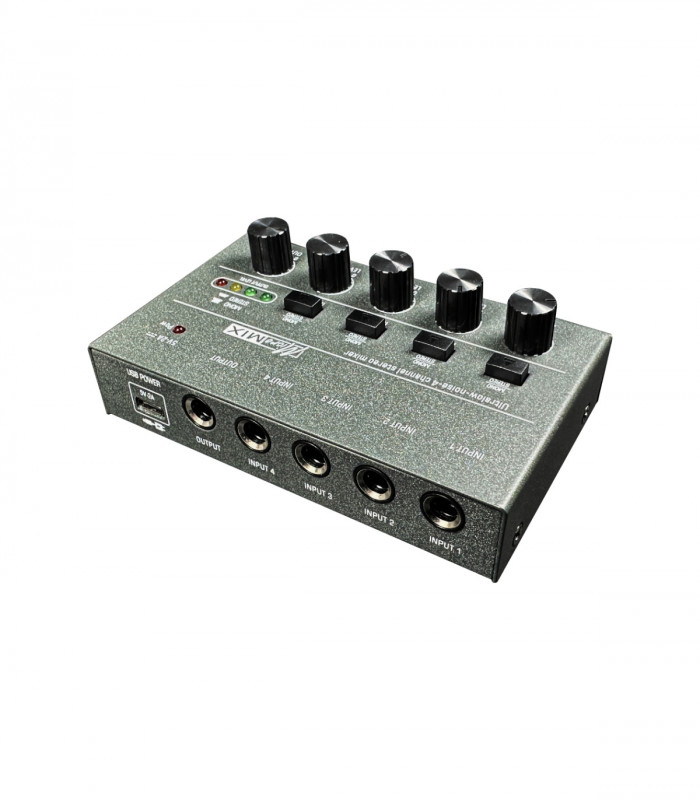 Audio mixer 4 channel stereo