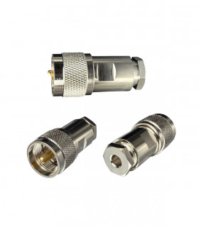 Connector PL UHF clamp plug male for RG58
