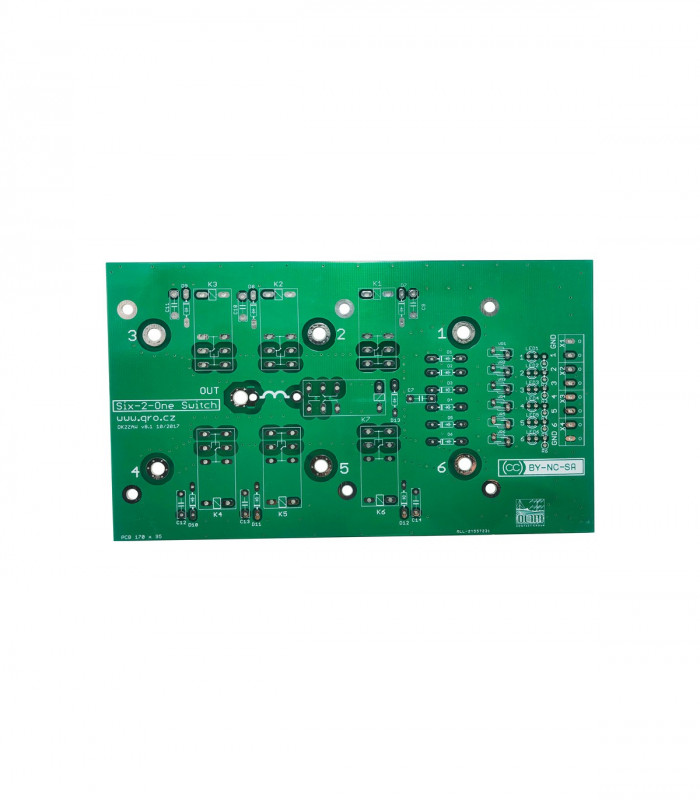 PCB for 6-to-1 antenna switch