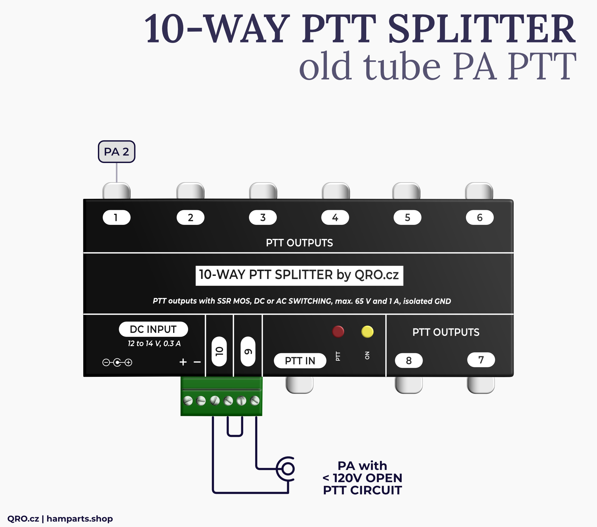 10-way ptt splitter by qro.cz hamparts.shop
