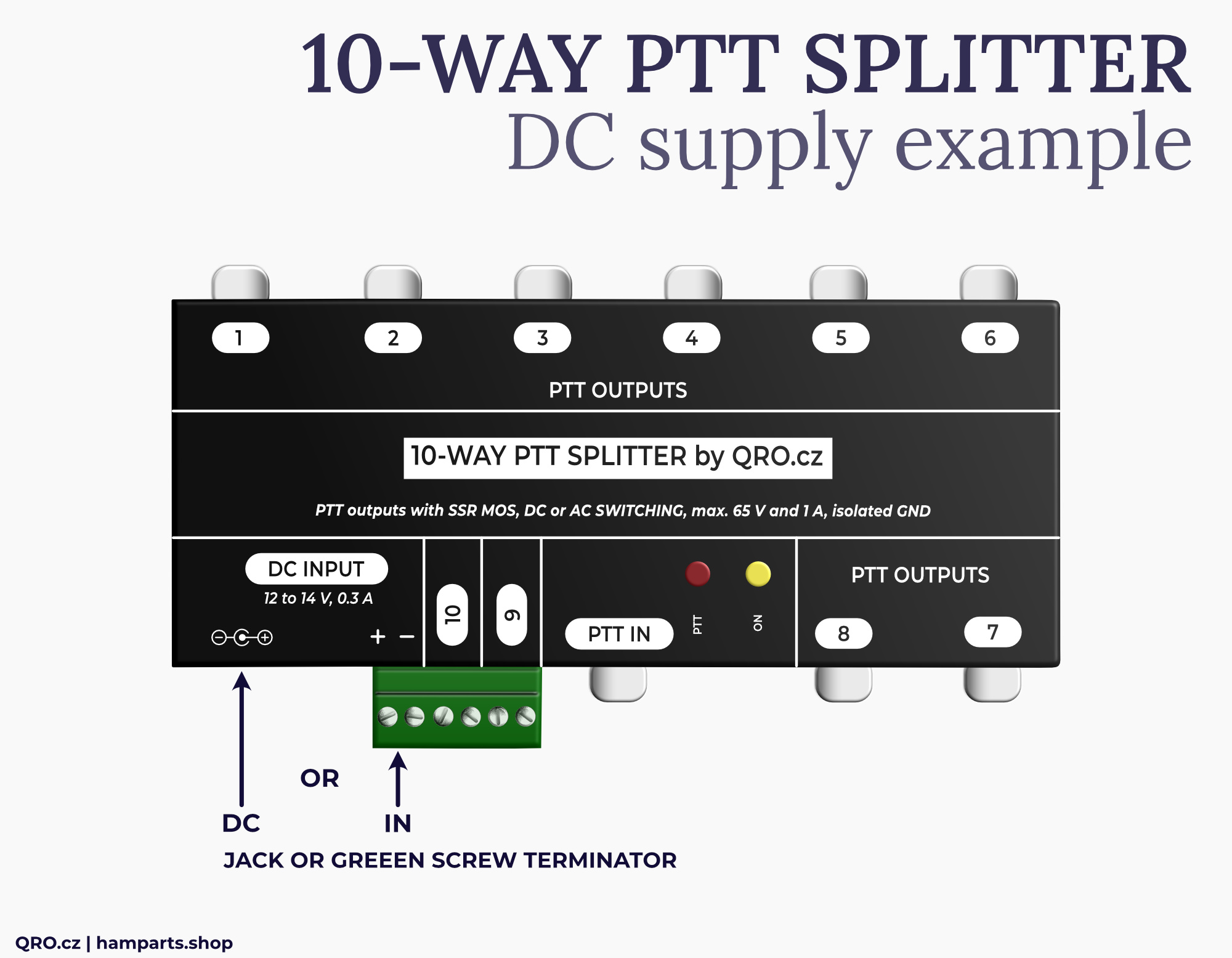 10-way ptt splitter by qro.cz hamparts.shop