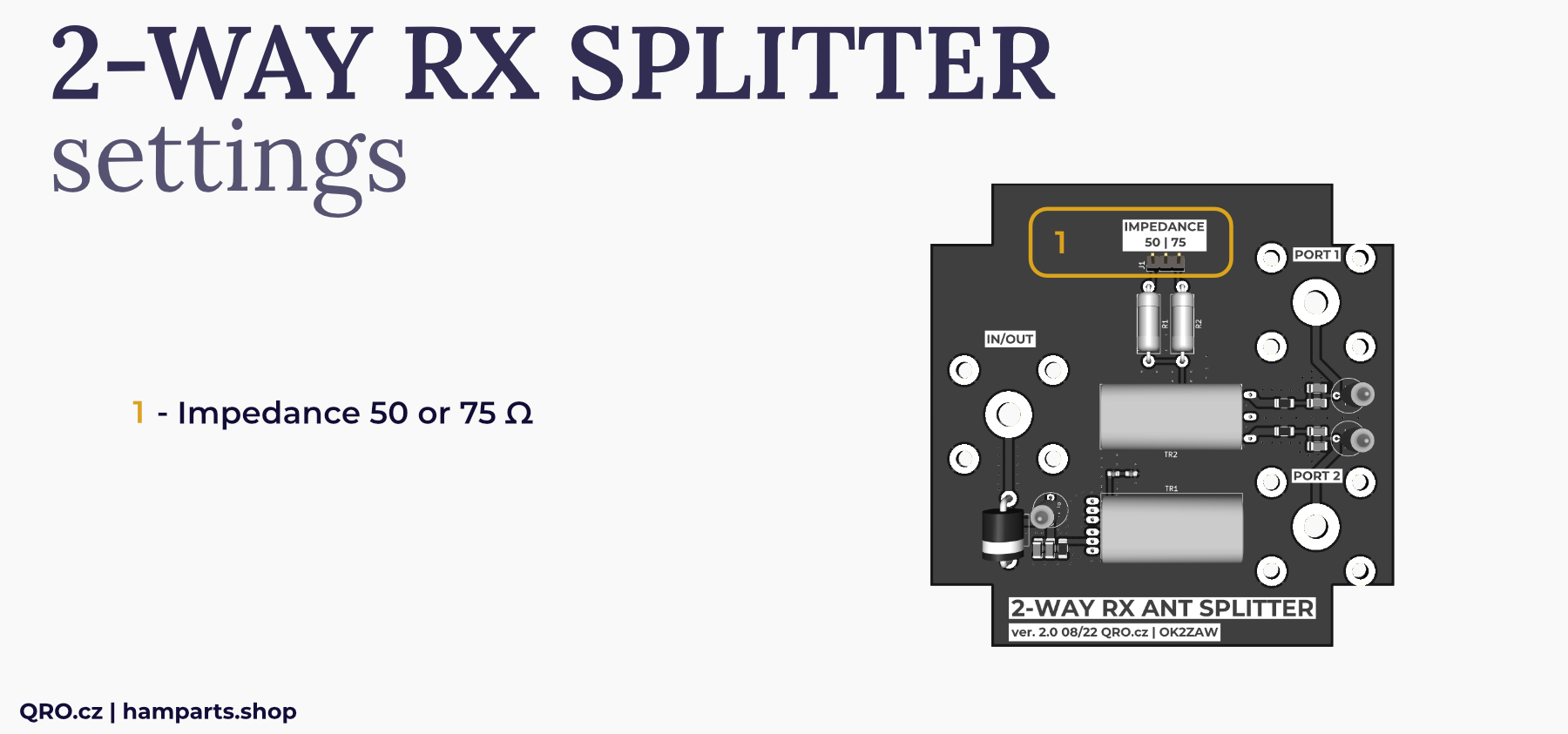 2way splitter jumper settings classic box
