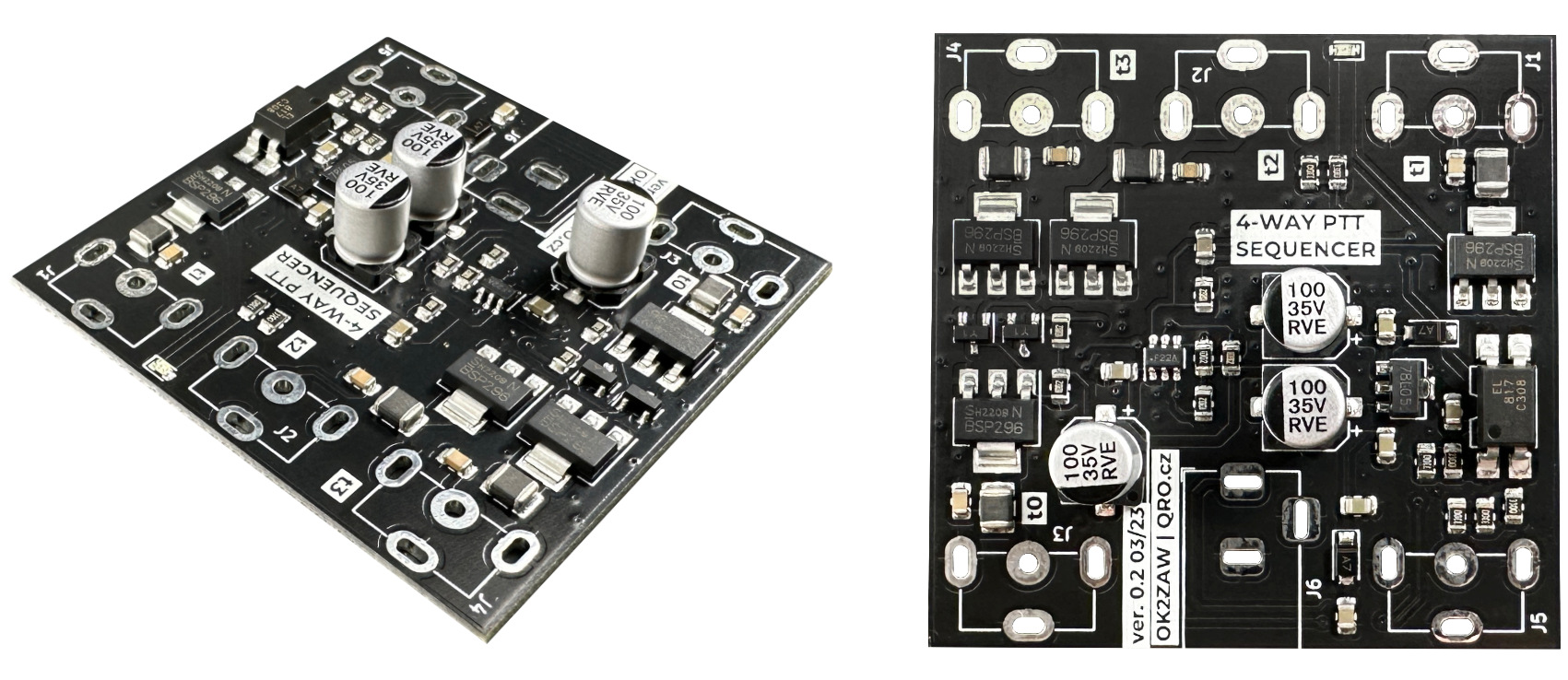 4-way ptt sequencer assembled board by qro.cz hamparts.shop