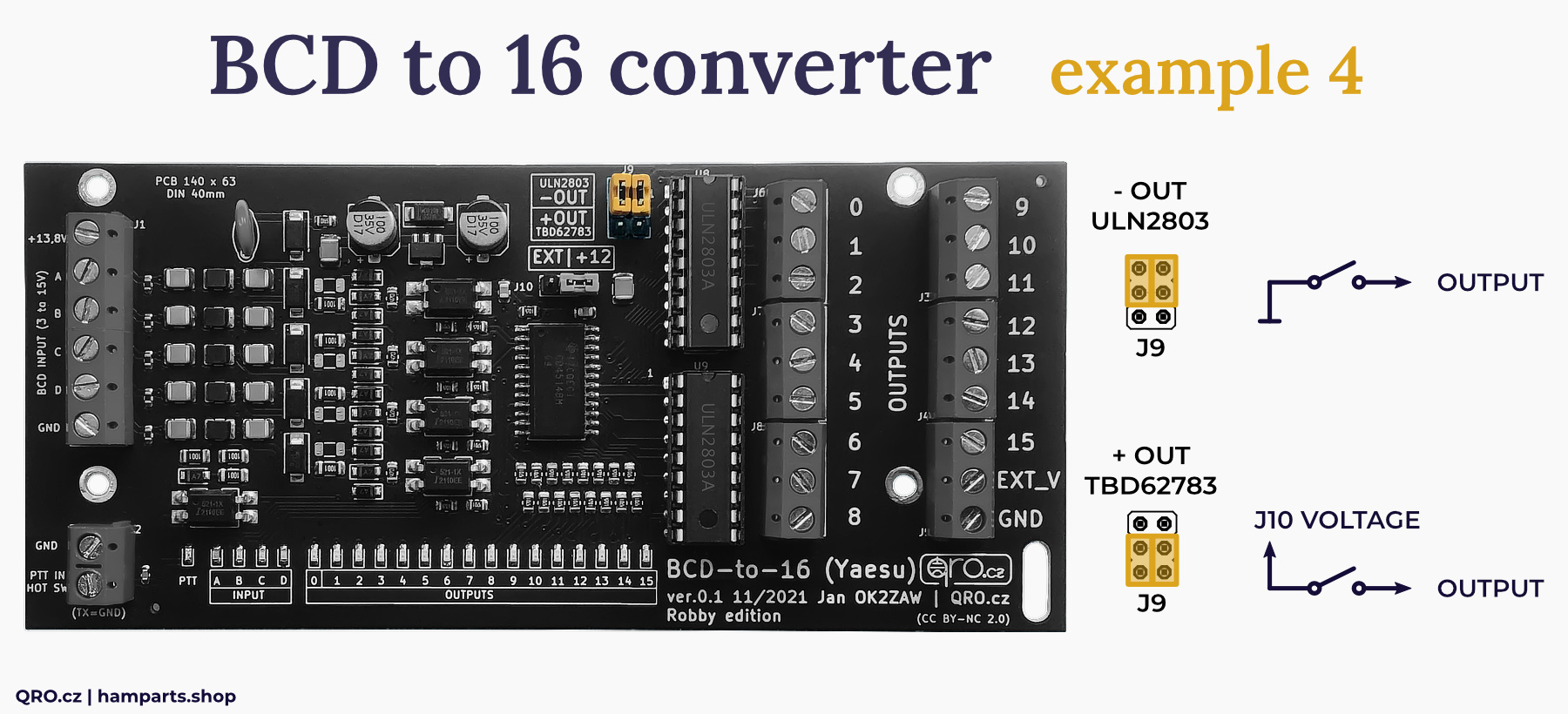 BCD to DEC 16 version converter by qro.cz hamparts.shop