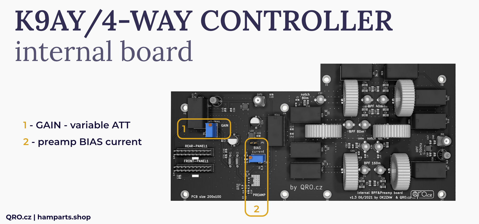 k9ay/4-way controller internal bps and preamp board qro.cz hamparts.shop