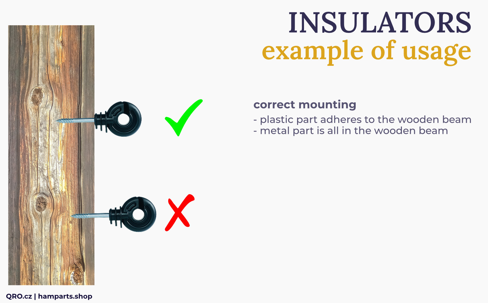 example of mounting the insulators by qro.cz hampart.shop