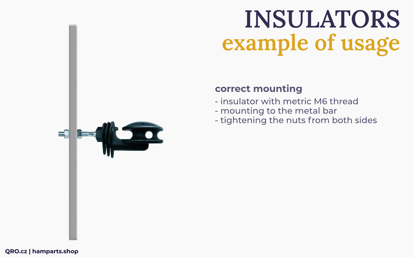 example of mounting the insulators by qro.cz hampart.shop