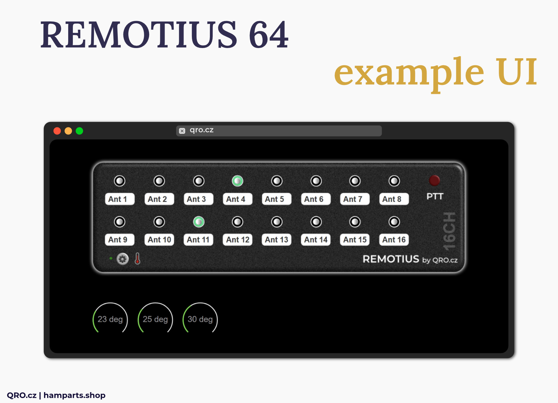 remote control example with remotius 64 remote controller by  qro.cz hamparts.shop