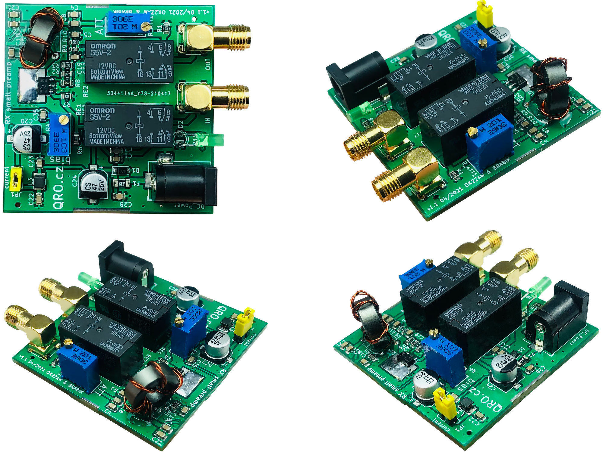 rx small preamplifier assembled by qro.cz hamparts.shop